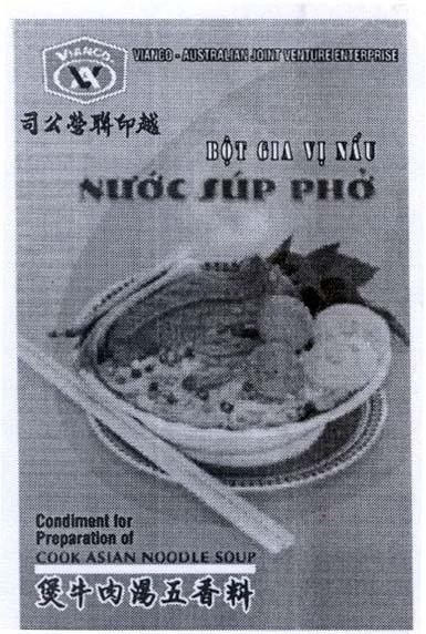 Mẫu nhãn hiệu VIANCO VA BộT GIA Vị NấU NƯớC SúP PHở