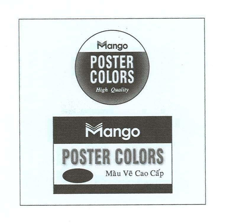 Mẫu nhãn hiệu MANGO POSTER COLORS HIGH QUALITY