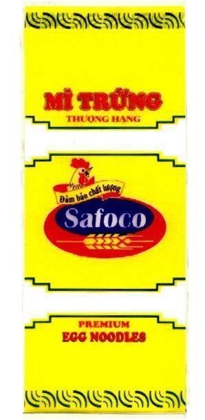 Mẫu nhãn hiệu SAFOCO FREMIUM EGG NOODLES Mì Trứng Thượng Hạng