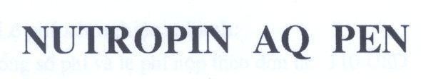 Mẫu nhãn hiệu NUTROPIN AQ PEN