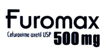 Mẫu nhãn hiệu FUROMAX CEFUROXIME AXETIL USP 500 MG