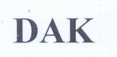 Mẫu nhãn hiệu DAK