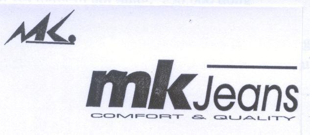 Mẫu nhãn hiệu MK JEANS COMFORT & QUALITY
