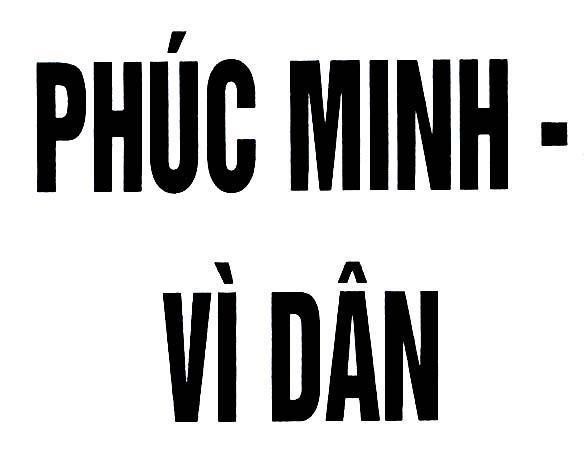 Mẫu nhãn hiệu PHúC MINH - Vì DÂN