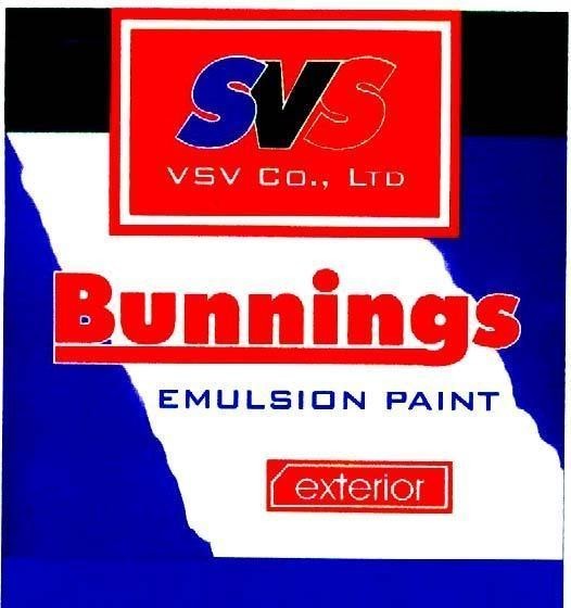 Mẫu nhãn hiệu SVS VSV BUNNINGS EMULSION PAINT EXTERIOR CO.,LTD