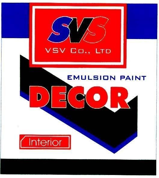 Mẫu nhãn hiệu SVS VSV CO.,LTD DECOR EMULSION PAINT INTERIOR
