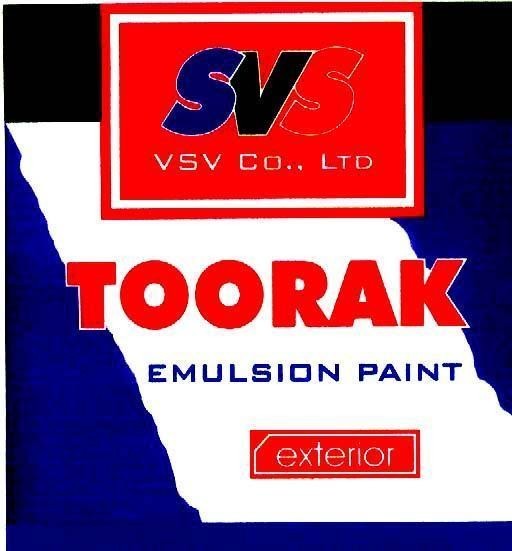 Mẫu nhãn hiệu SVS VSV CO.,LTD TOORAK EMULSION PAINT EXTERIOR