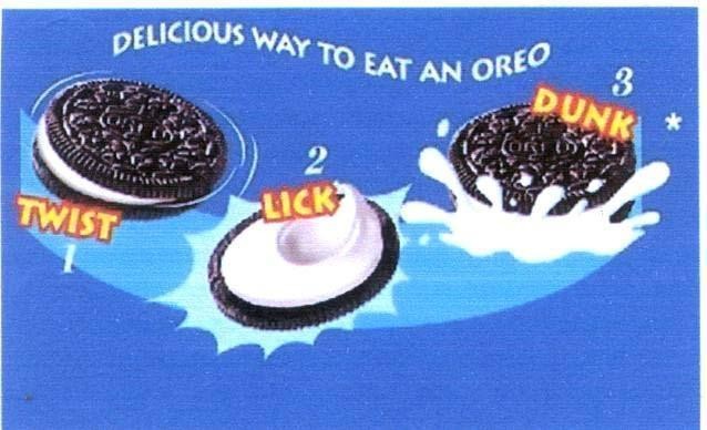Mẫu nhãn hiệu TWIST LICK DUNK DELICIOUS WAY TO EAT AN OREO