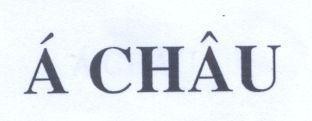 Mẫu nhãn hiệu á CHÂU