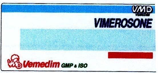 Mẫu nhãn hiệu VIMEROSONE VMD VEMEDIM GMP & ISO