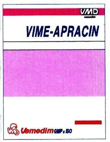 Mẫu nhãn hiệu VIME-APRACIN VMD VEMEDIM GMP & ISO