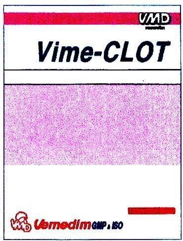 Mẫu nhãn hiệu VIME-CLOT VMD VEMEDIM GMP & ISO