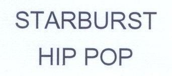 Mẫu nhãn hiệu STARBURST HIP POP