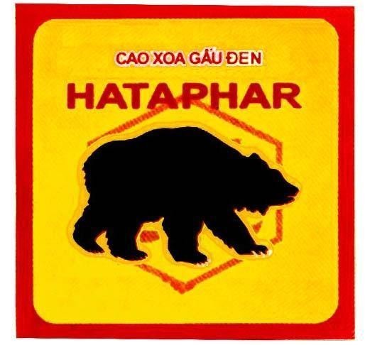 Mẫu nhãn hiệu Gấu Đen HATAPHAR Cao Xoa