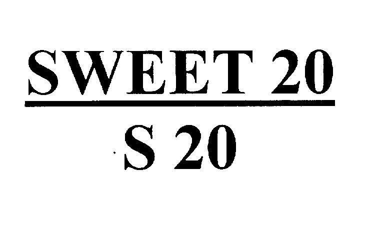 Mẫu nhãn hiệu SWEET 20 S 20