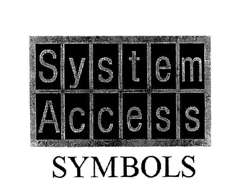 Mẫu nhãn hiệu SYSTEM ACCESS SYMBOLS