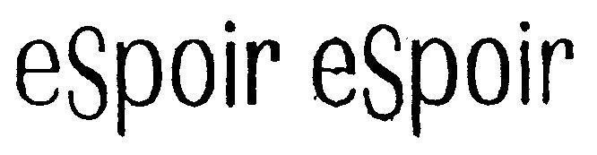 Mẫu nhãn hiệu ESPOIR ESPOIR