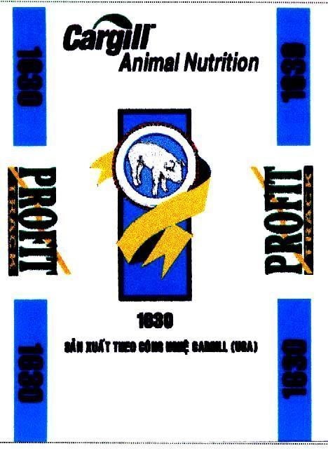 Mẫu nhãn hiệu CARGILL ANIMAL NUTRITION 1630 PROFIT , sản xuất theo công nghệ CARGILL