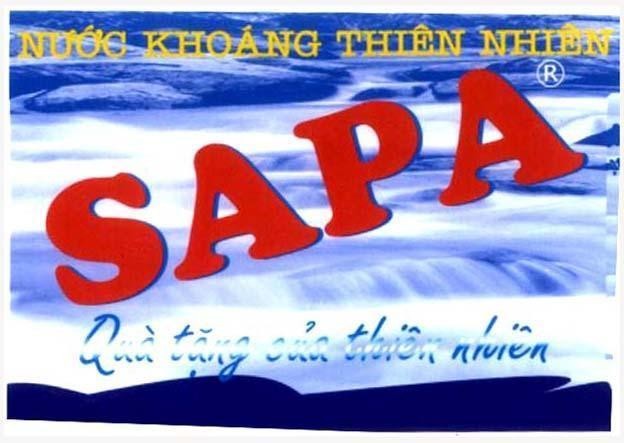 Mẫu nhãn hiệu SaPa Nước Khoáng Thiên Nhiên Quà Tặng Của Thiên Nhiên
