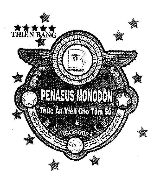 Mẫu nhãn hiệu THIEN BANG PENAEUS MONODON THứC ĂN VIÊN CHO TÔM Sú