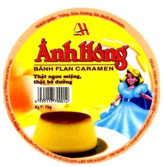 Mẫu nhãn hiệu AH áNH HồNG BANH FLAN CARAMEN