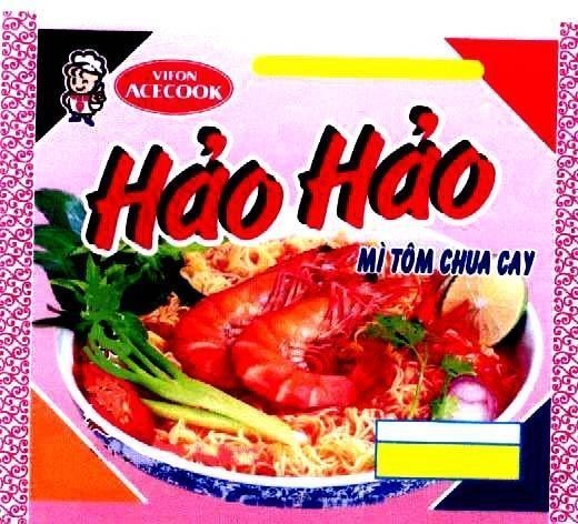 Mẫu nhãn hiệu VIFON ACECOOK HảO HảO Mì TÔM CHUA CAY