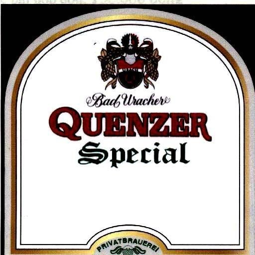 Mẫu nhãn hiệu QUENZER URACH BAD URACHER SPECIAL PRIVATBRAUEREI