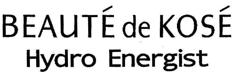 Mẫu nhãn hiệu BEAUTE DE KOSE HYDRO ENERGIST