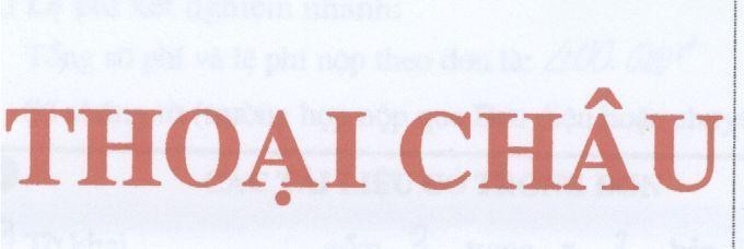 Mẫu nhãn hiệu THOạI CHÂU