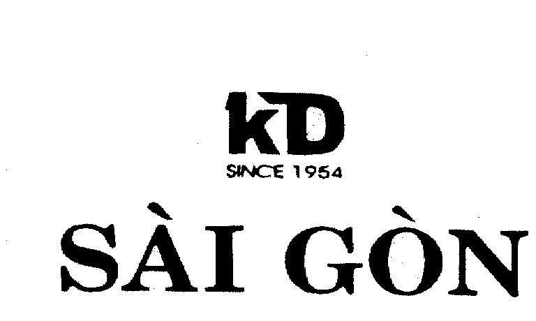 Mẫu nhãn hiệu Sài Gòn KD SINCE 1954