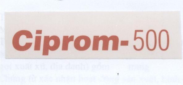 Mẫu nhãn hiệu CIPROM-500