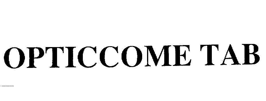 Mẫu nhãn hiệu OPTICCOME TAB