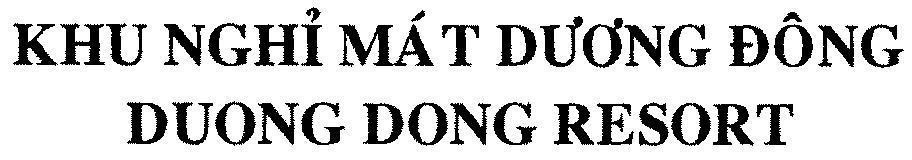 Mẫu nhãn hiệu Dương Đông DUONG DONG RESORT Khu Nghỉ Mát