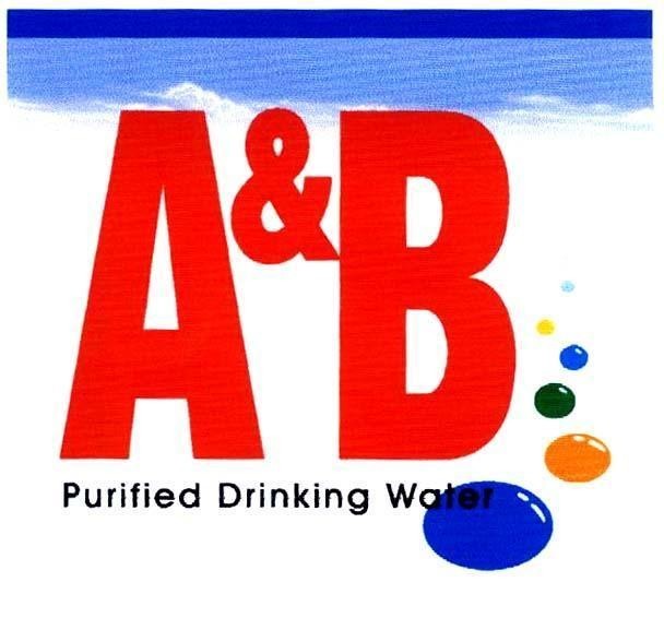 Mẫu nhãn hiệu A&B PURIFIED DRINKING WATER