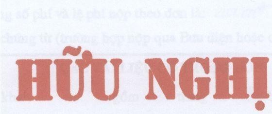 Mẫu nhãn hiệu HữU NGHị