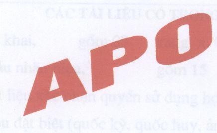 Mẫu nhãn hiệu APO