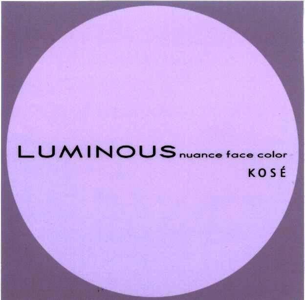 Mẫu nhãn hiệu LUMINOUS KOSé NUANCE FACE COLOR