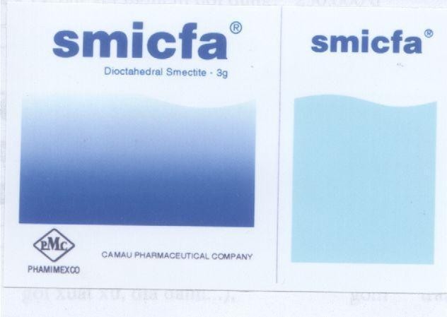 Mẫu nhãn hiệu SMICFA PMC PHAMIMEXCO DIOCTAHEDRAL SMECTITE 3 G