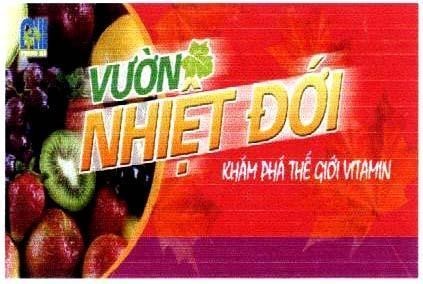 Mẫu nhãn hiệu PM VƯờN NHIệT ĐớI KHáM PHá THế GIớI VITAMIN