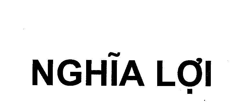 Mẫu nhãn hiệu NGHĩA LợI