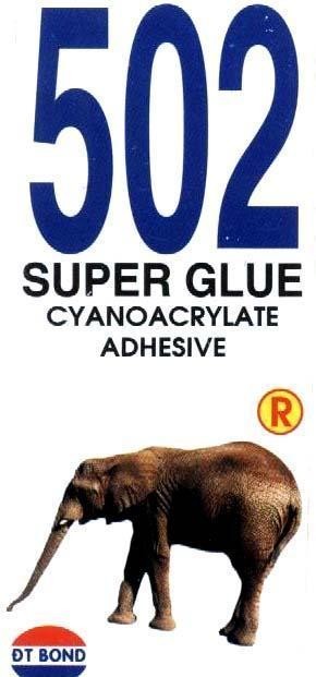 Mẫu nhãn hiệu 502 SUPER GLUE CYANOACRYLATE ADHESIVE ĐT BOND