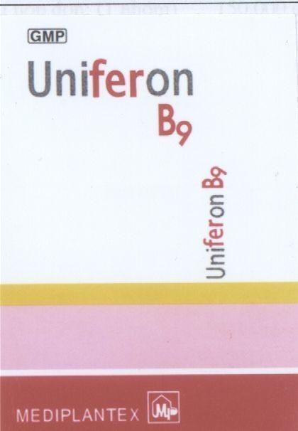 Mẫu nhãn hiệu UNIFERON MEDIPLANTEX GMP B9