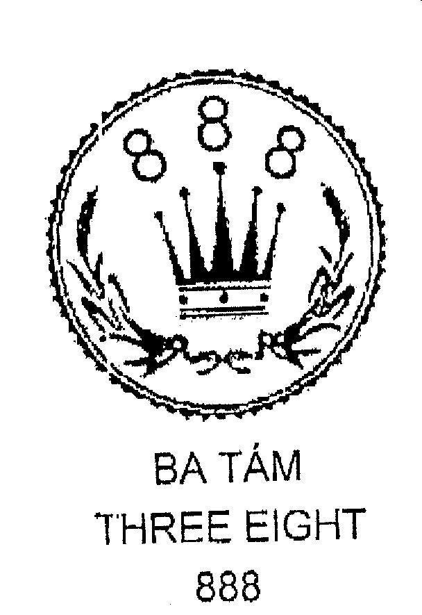 Mẫu nhãn hiệu BA TáM THREE EIGHT 888