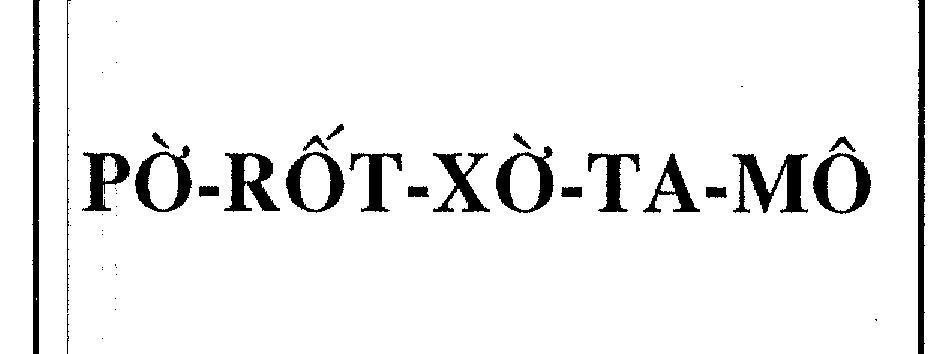 Mẫu nhãn hiệu PO-ROT-XO-TA-MO
