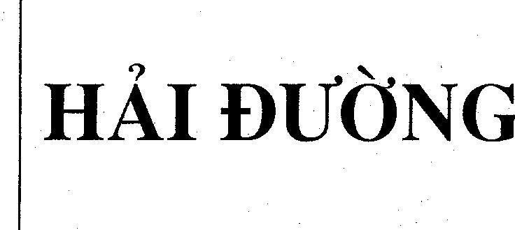 Mẫu nhãn hiệu HảI ĐƯờNG