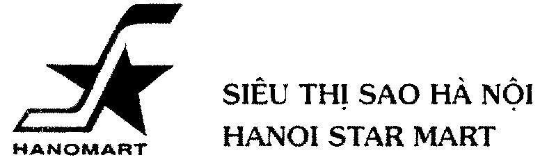 Mẫu nhãn hiệu HANOMART SIÊU THị SAO Hà NộI HANOI STAR MART