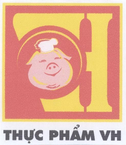 Mẫu nhãn hiệu VH THựC PHẩM VH