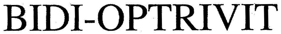 Mẫu nhãn hiệu BIDI-OPTRIVIT
