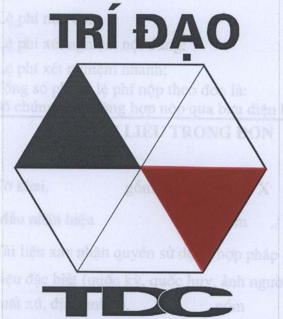 Mẫu nhãn hiệu TRí ĐạO TDC