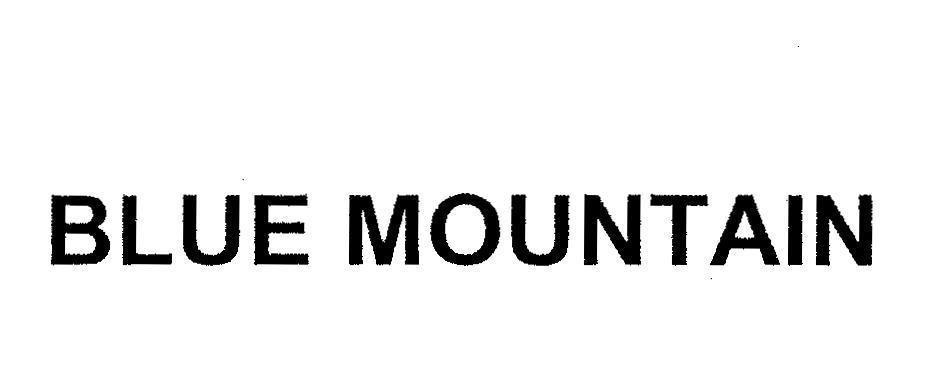 Mẫu nhãn hiệu BLUE MOUNTAIN